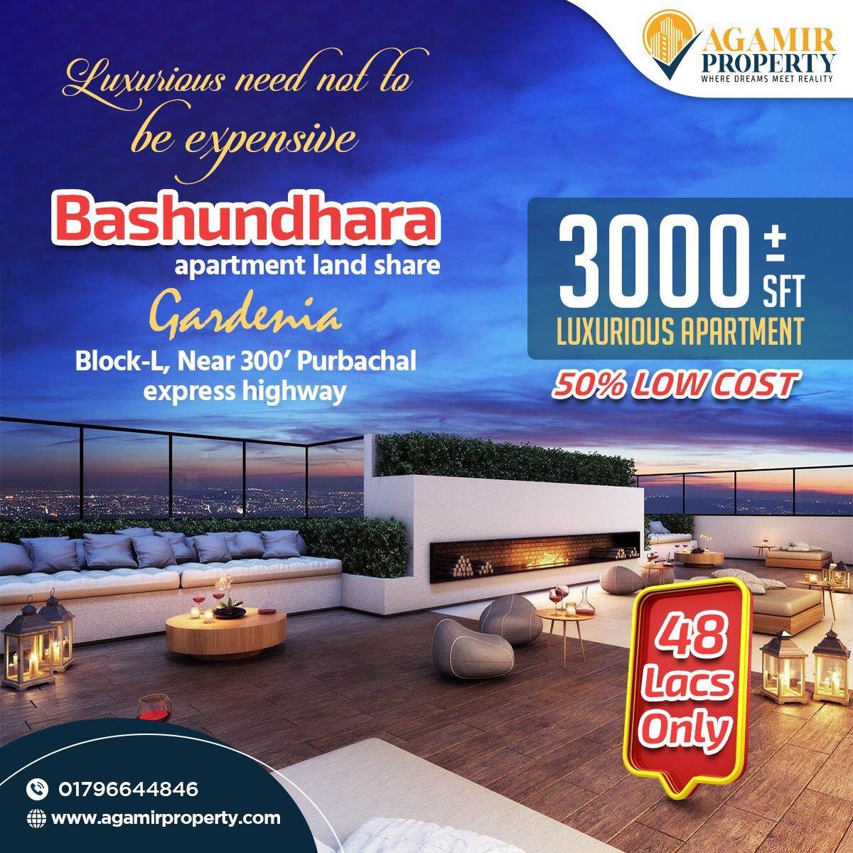 Apartment for Sale in Bashundhara R/A, Dhaka 2720 Agamir Property