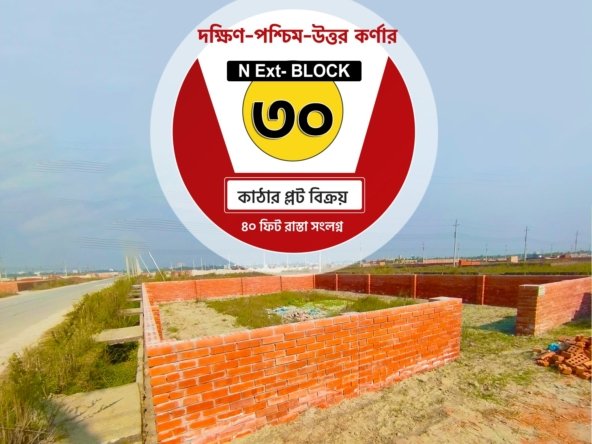 30 Katha South East North Corner Plot In Bashundhara N-Ext Block | Agamir Property